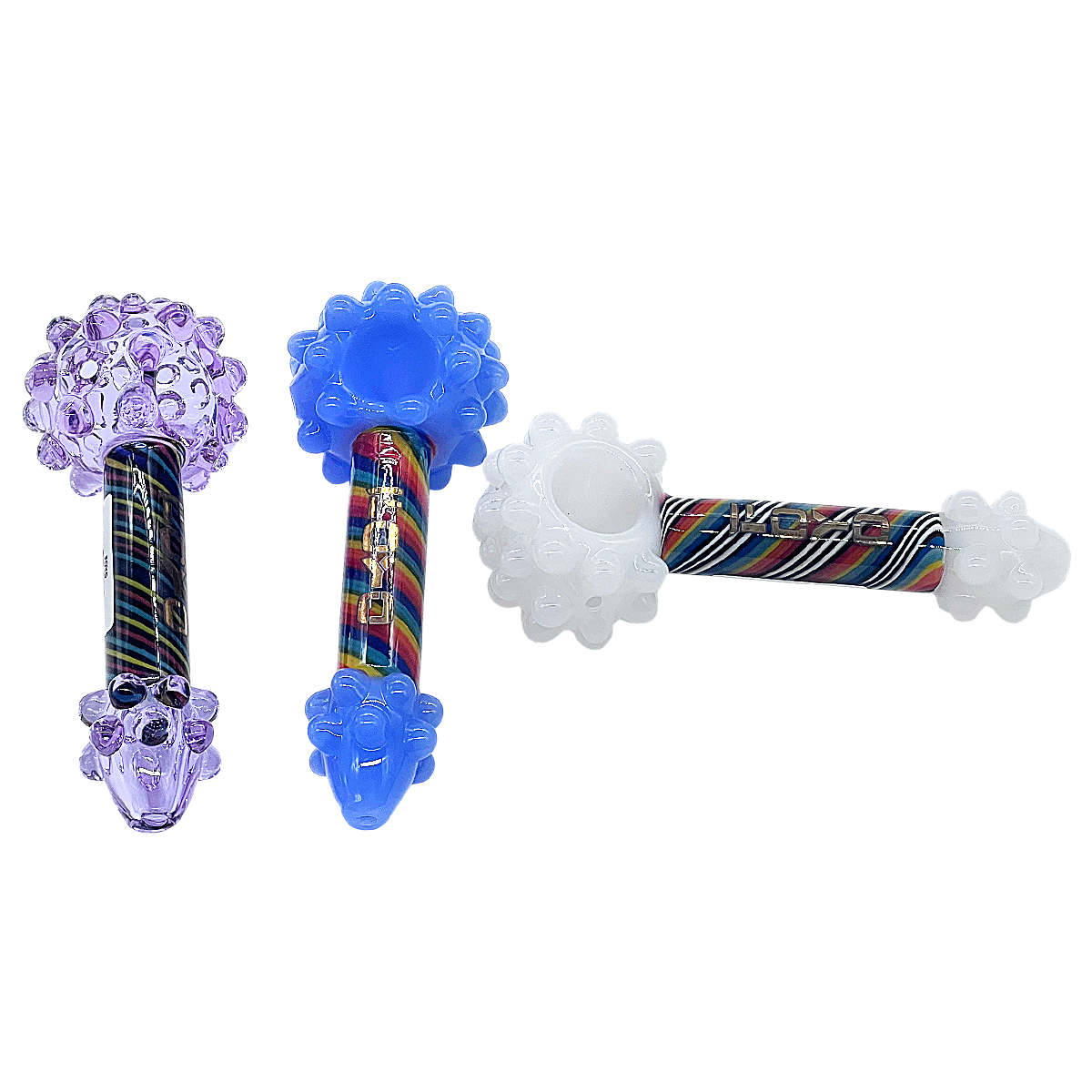 FOYO Slyme Dotted Head And Base With Twisted Body Handpipe (CBHP006) | 5 inches | Assorted Colors product image