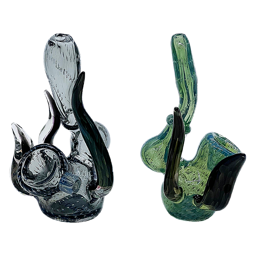 FOYO Translucent Design With Embedded Speckled Accents Handpipe (JYGP095) | 5 inches | Assorted Colors product image