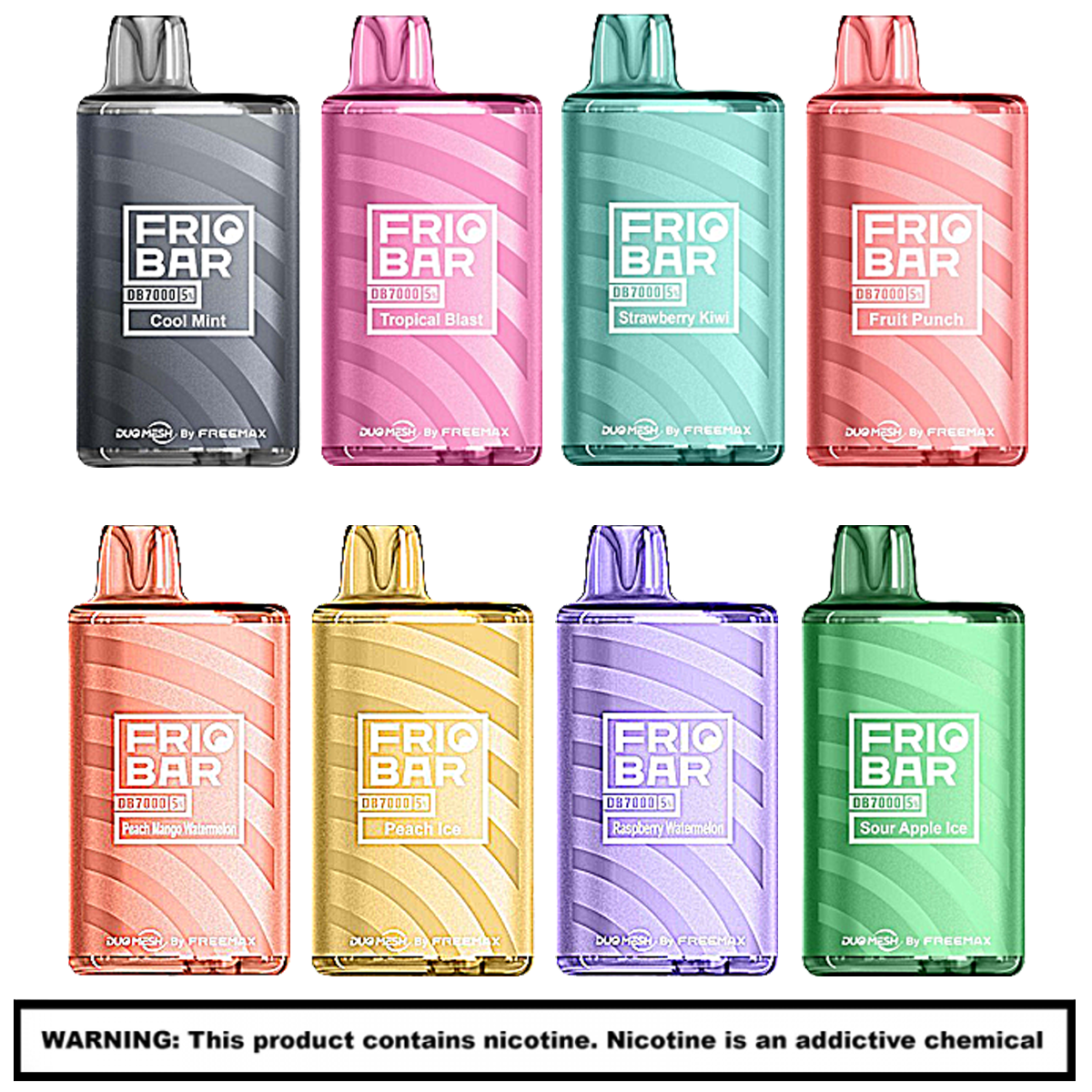 Frio Bar DB7000 Disposables | 5% Nicotine | 7000 Puffs | 5 Count Display product image