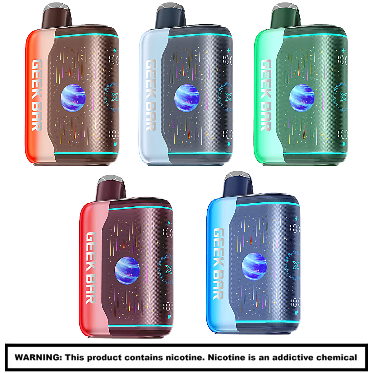 Geekbar Pulse X2 Disposables | 5% Nicotine | 50000 Puffs | 5 Count Display product image
