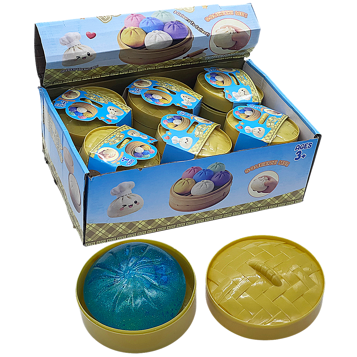 Glitter Maltose Squishy Bun Toy (TY054) | 12 Count Display product image