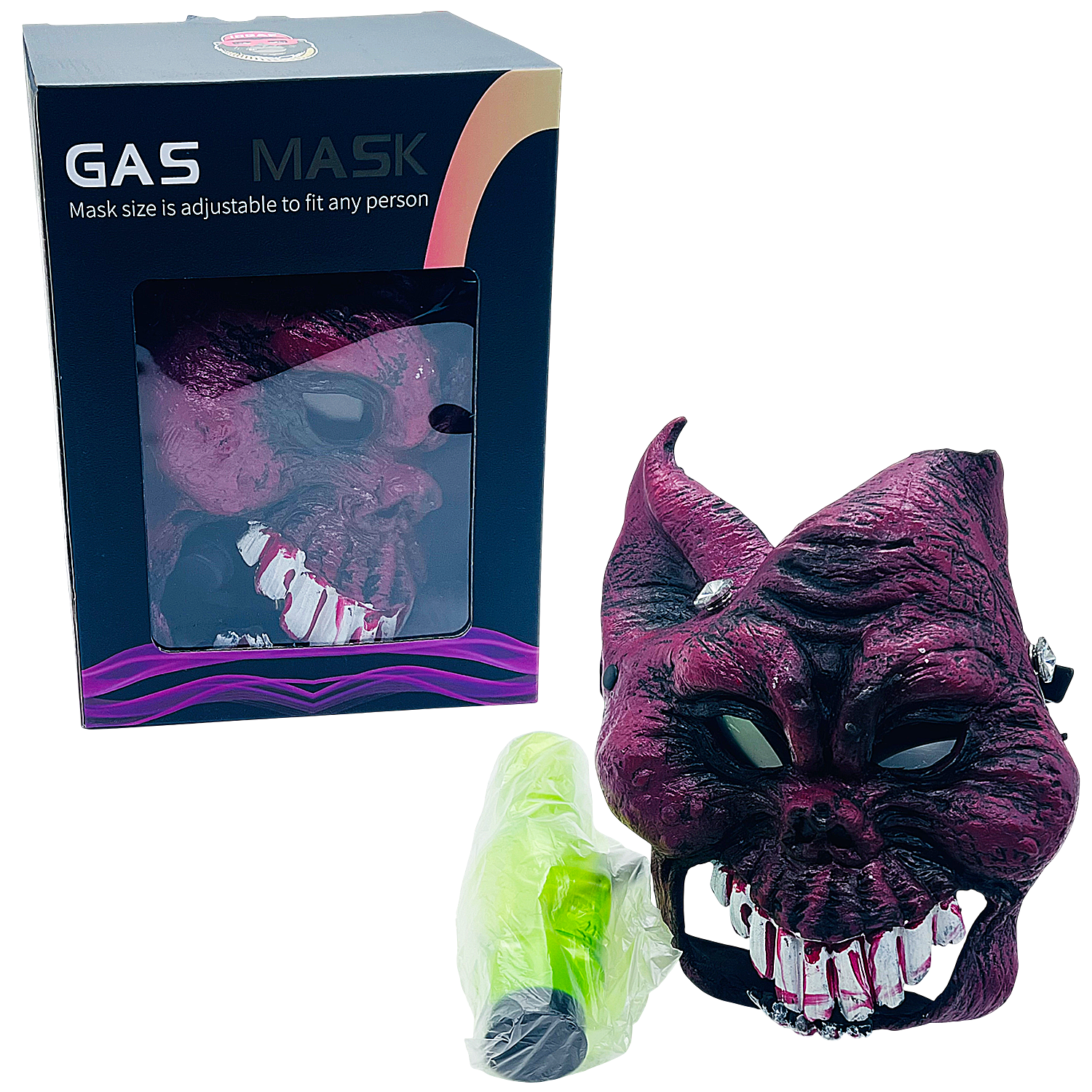IDGAF Scary Animal Faces Gas Masks with Acrylic Pipe (GM500-506) | Assorted Designs - image 8 of 8