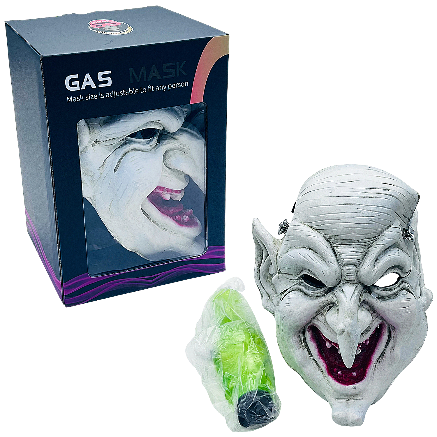 IDGAF Scary Animal Faces Gas Masks with Acrylic Pipe (GM500-506) | Assorted Designs - image 1 of 8