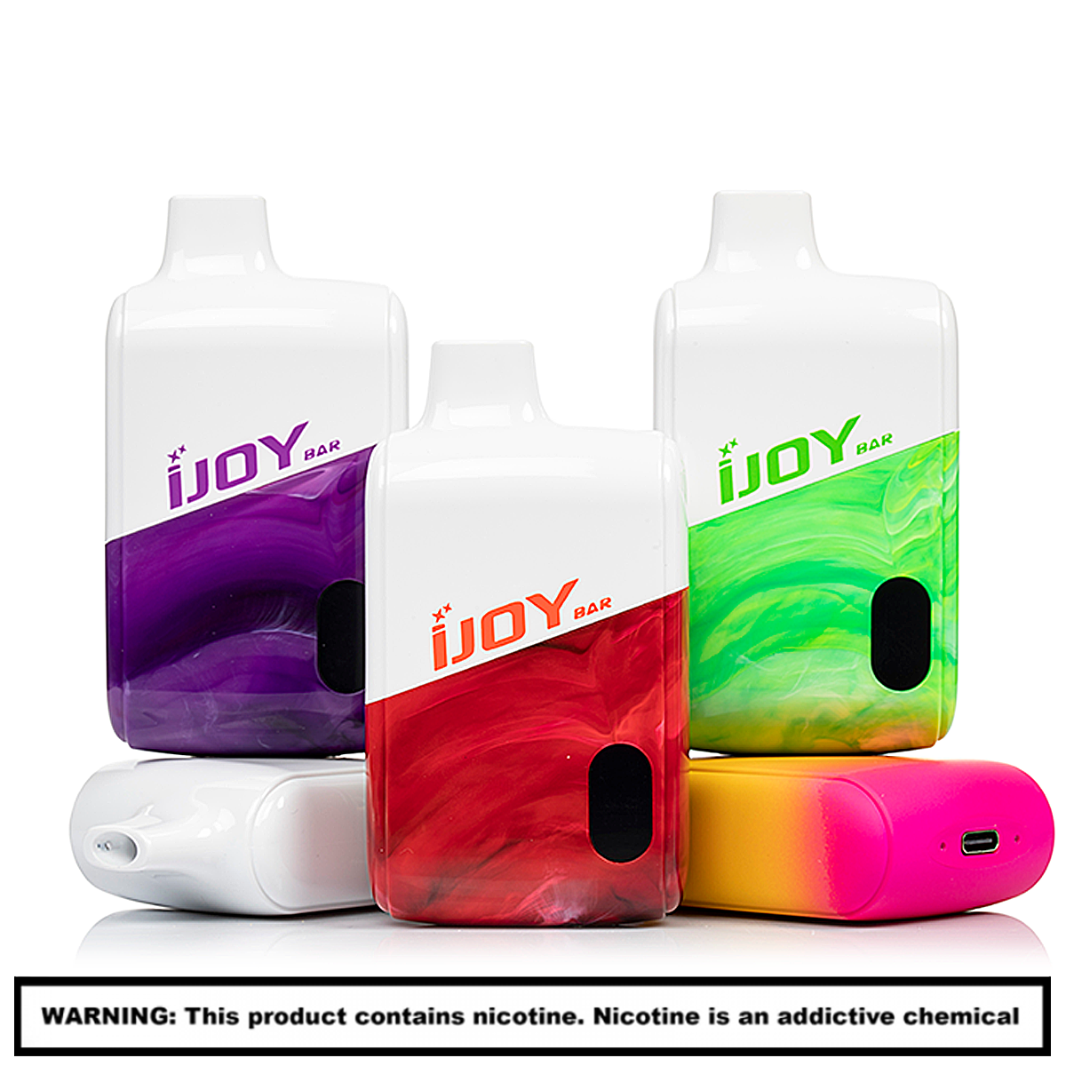Ijoybar IC8000 Rechargeable Disposable | 5% Nicotine | 8000 Puffs | 5 Count Display product image
