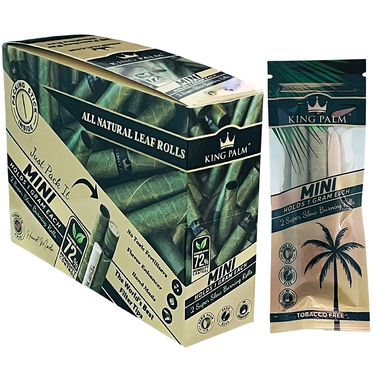 King Palm Hand Rolled Leaf | 2 Mini Rolls | 20 Count Display product image