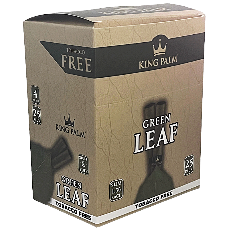 King Palm Slim Green Leaf Cones (KPN-302) | 1.5 Grams | 4 Pack | 25 Count Display product image