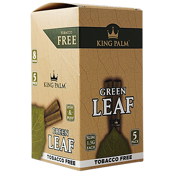 King Palm Slim Green Leaf Cones (KPN-202) | 1.5 Grams | 5 Pack | 8 Count Display product image
