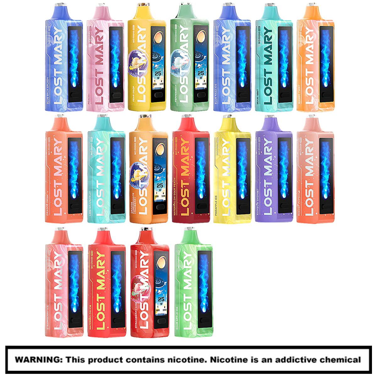 Lost Mary MO20000 Pro Disposable | 20000 Puffs | 5% Nicotine | 5 Count Display product image