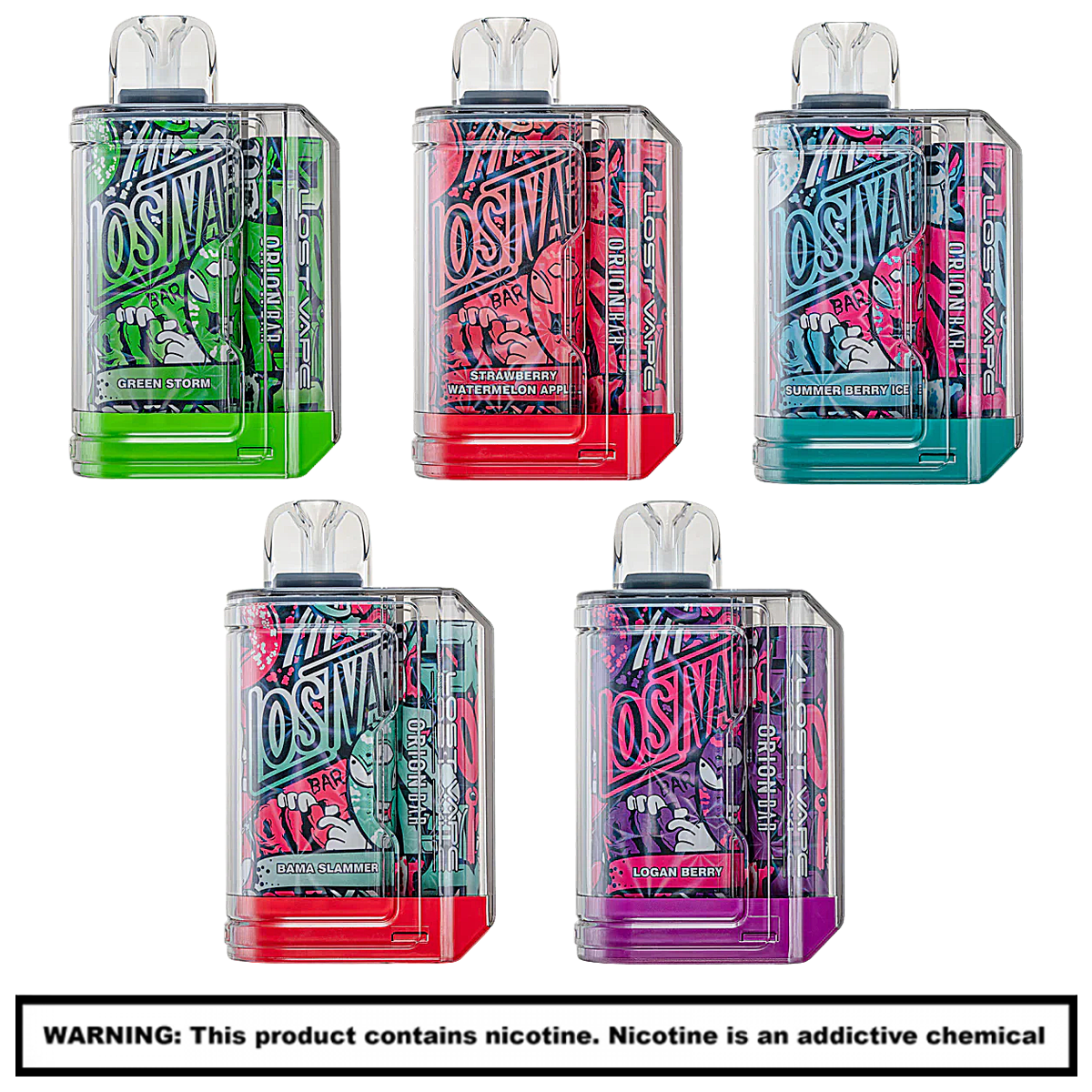 Lost Vape Orion Bar Disposable | 5 % Nicotine | 7500 Puffs | 10 Count Display (Dynamic) product image
