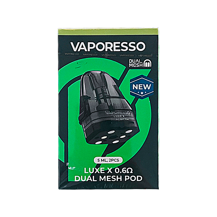 Luxe X Replacement Dual Mesh Pod By Vaporesso | 5ml | 2 Pack | 0.6ohm product image