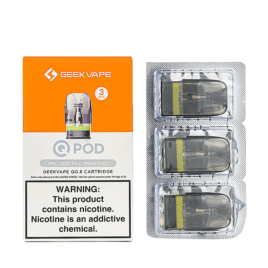 Q Replacement Pod By Geekvape | 3ml | 3 Pack | 0.8ohm product image