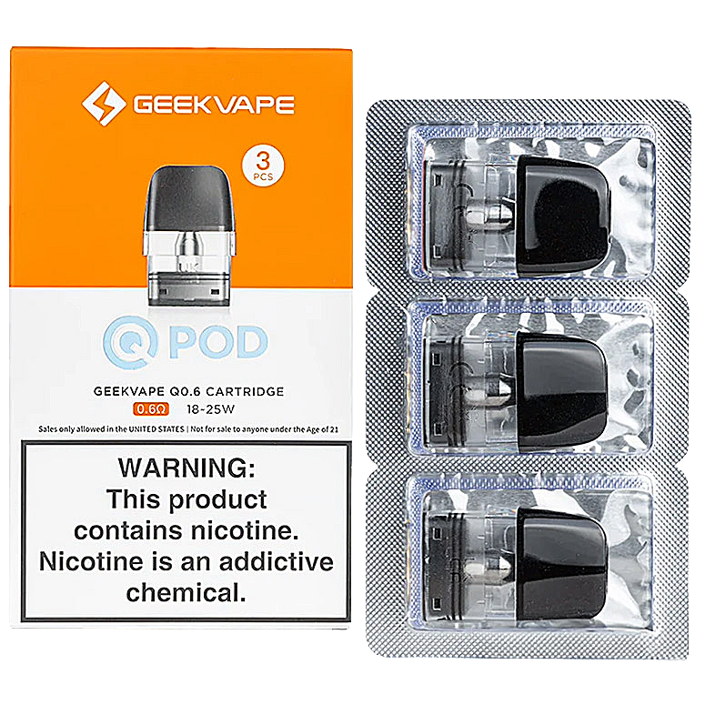 Q Replacement Pods By Geekvape | 3 Pack | 0.6ohm product image