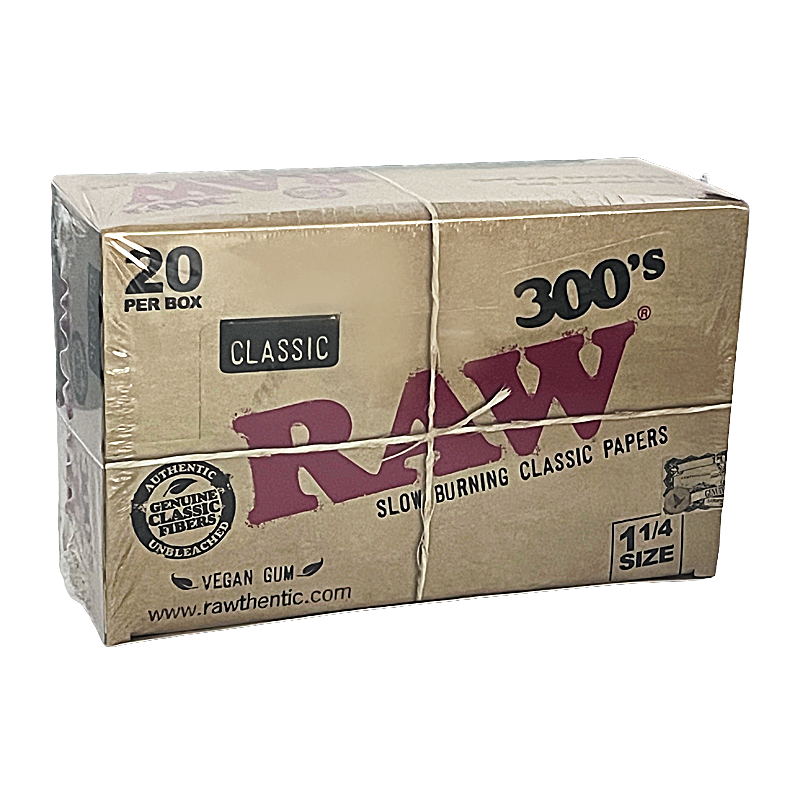 RAW 300's Classic Rolling Papers | 1 1/4 | 20 Count Display - image 1 of 2