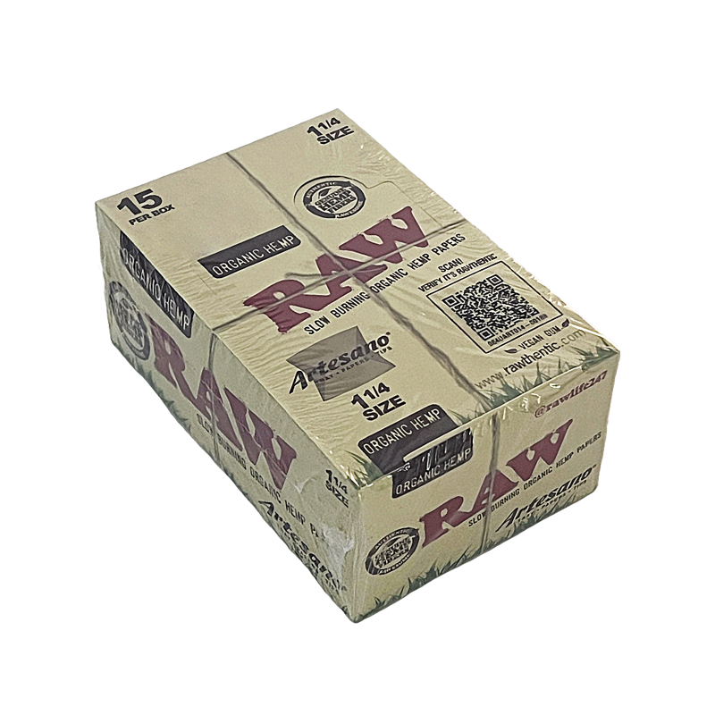 RAW Artesano Organic Rolling Papers with Tips | 1 1/4 | 15 Count Display product image