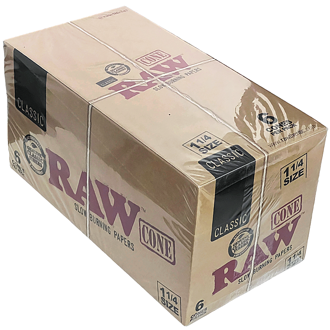 RAW Classic Cones | 1 1/4 | 6 Pack | 32 Count Display - image 1 of 2