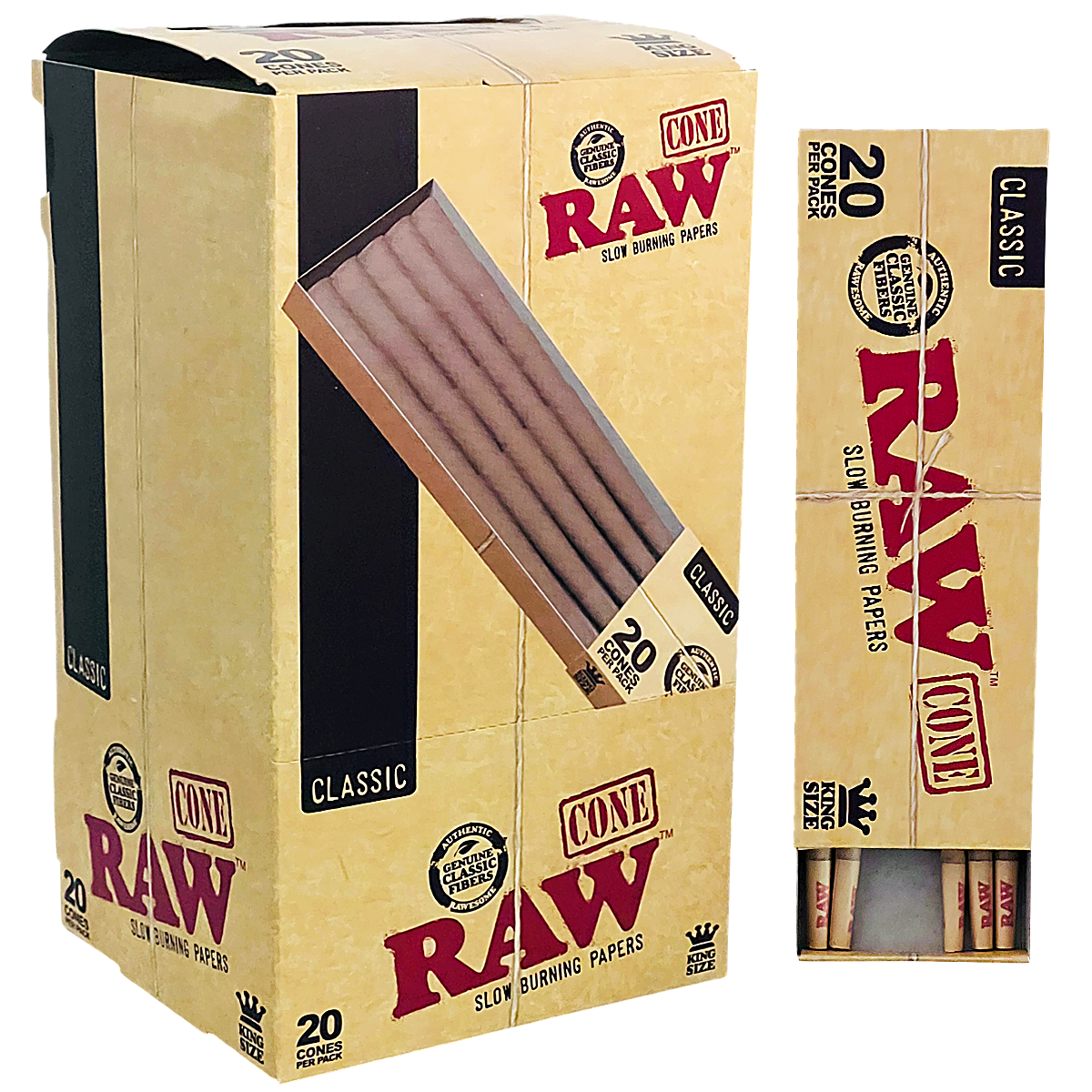 RAW Classic Cones | King Size | 20 Pack | 12 Count Display product image