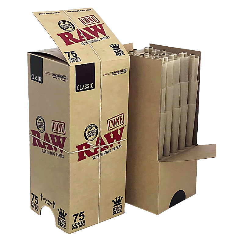 RAW Classic Cones | King Size | 75 Count Display  product image