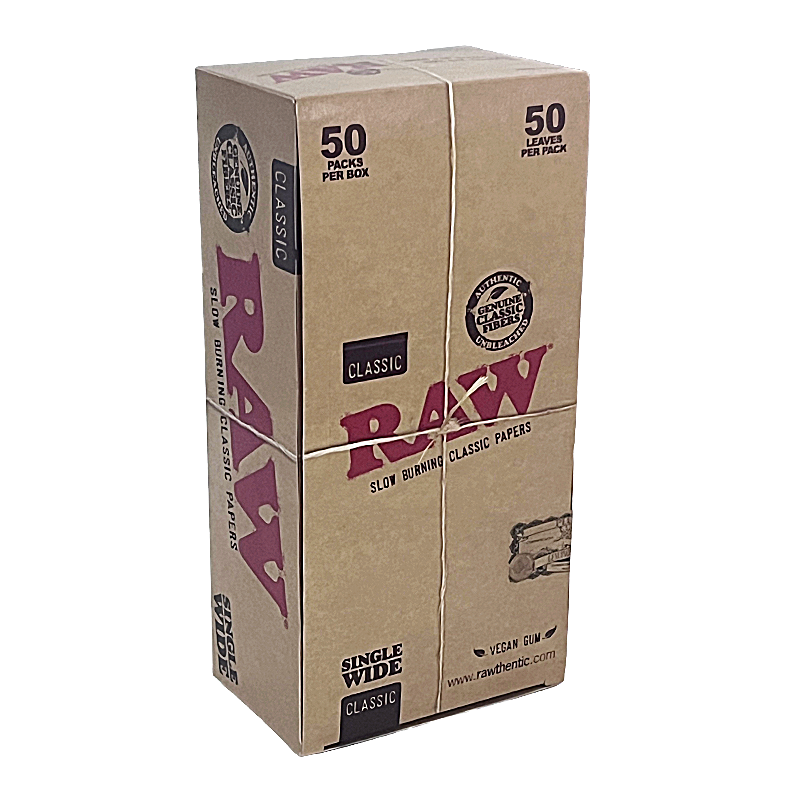 RAW Classic Rolling Papers | Single Wide | 50 Count Display product image