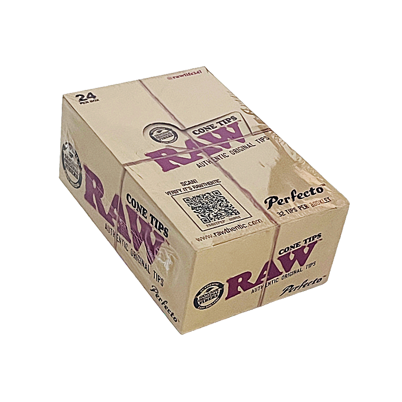 RAW Natural Perfecto Cone Tips | 32 Tips Per Pack | 24 Count Display - image 1 of 2