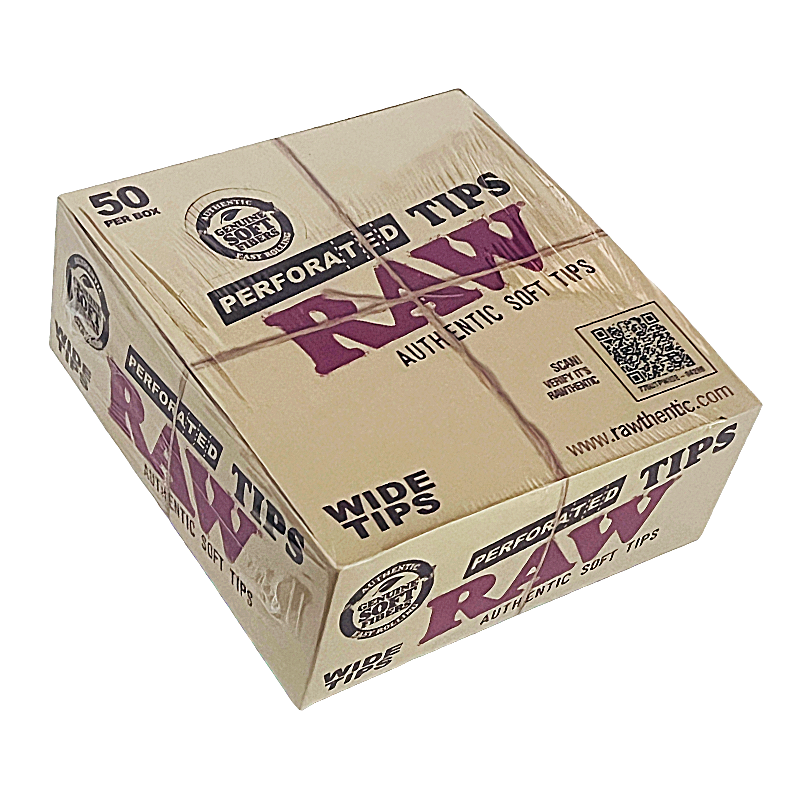 RAW Perforated Wide Tips | 50 Pack | 50 Count Display - image 1 of 2