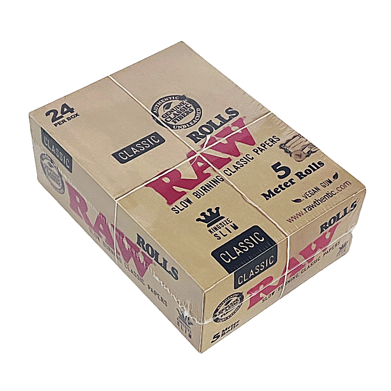 Raw Classic Rolls | King Size 5 Meter Roll | 24 Count Display - image 1 of 2