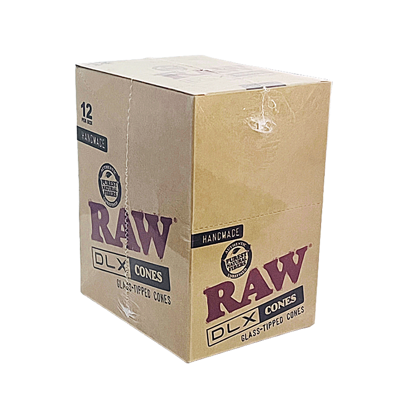Raw DLX Glass Tips Cones | King Size | 12 Count Display - image 1 of 2