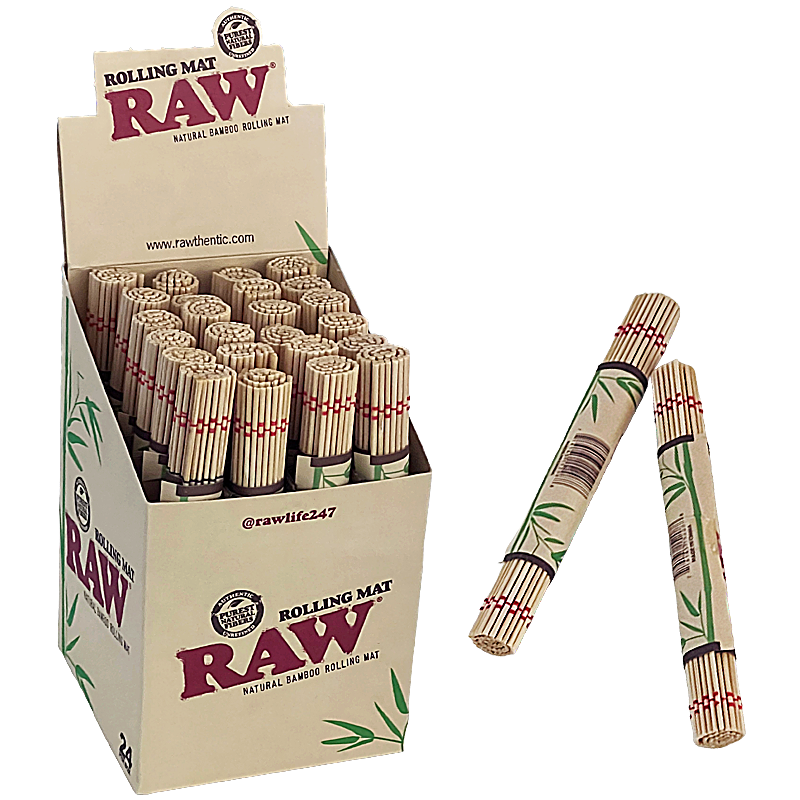Raw Natural Bamboo Rolling Mat | 24 Count Display product image