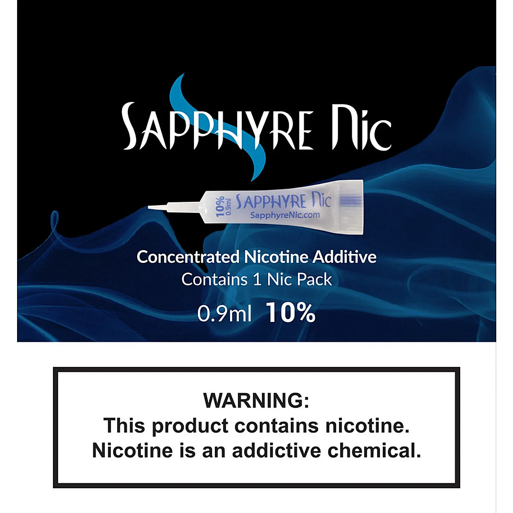 Sapphyre Nic Concentrated Nicotine Additive 10% | 0.9ml | 50 Count product image