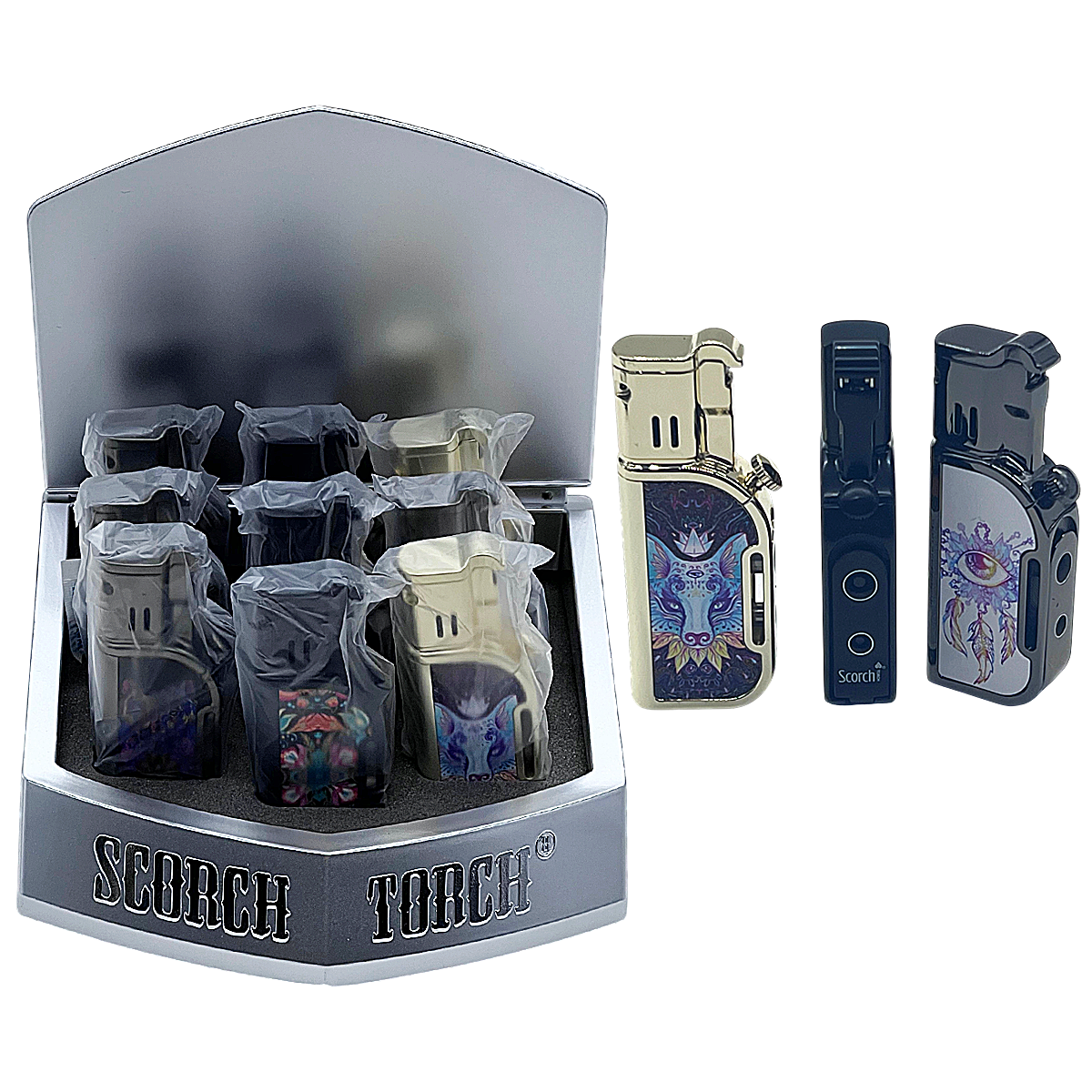 Scorch Cigar Punch Dual Flame Torch Lighter (61805-1) | 9 Count Display - image 2 of 2