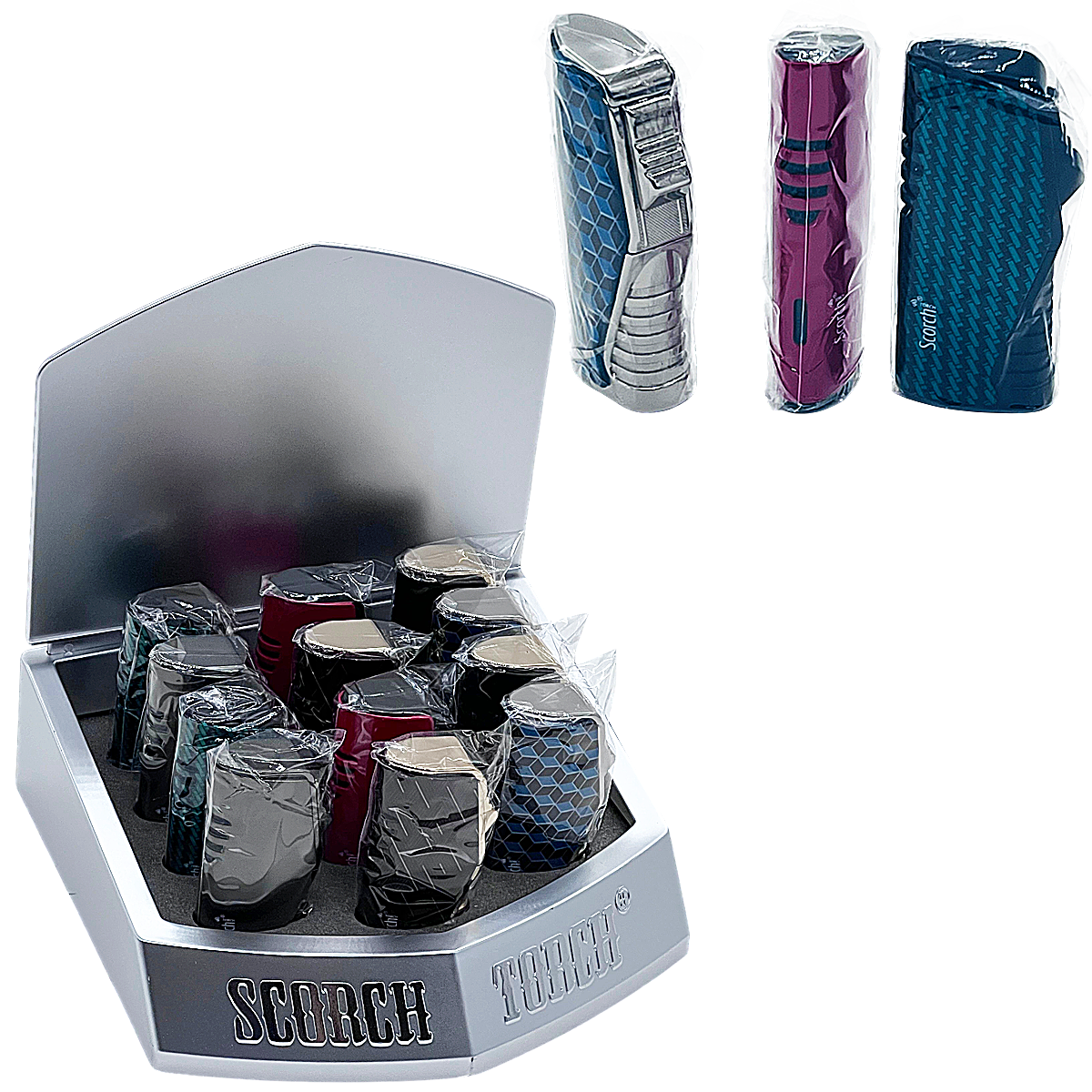 Scorch Cigar Punch Triple Flame Torch Lighter (61868-1) | 3 inches | 12 Count Display - image 2 of 2