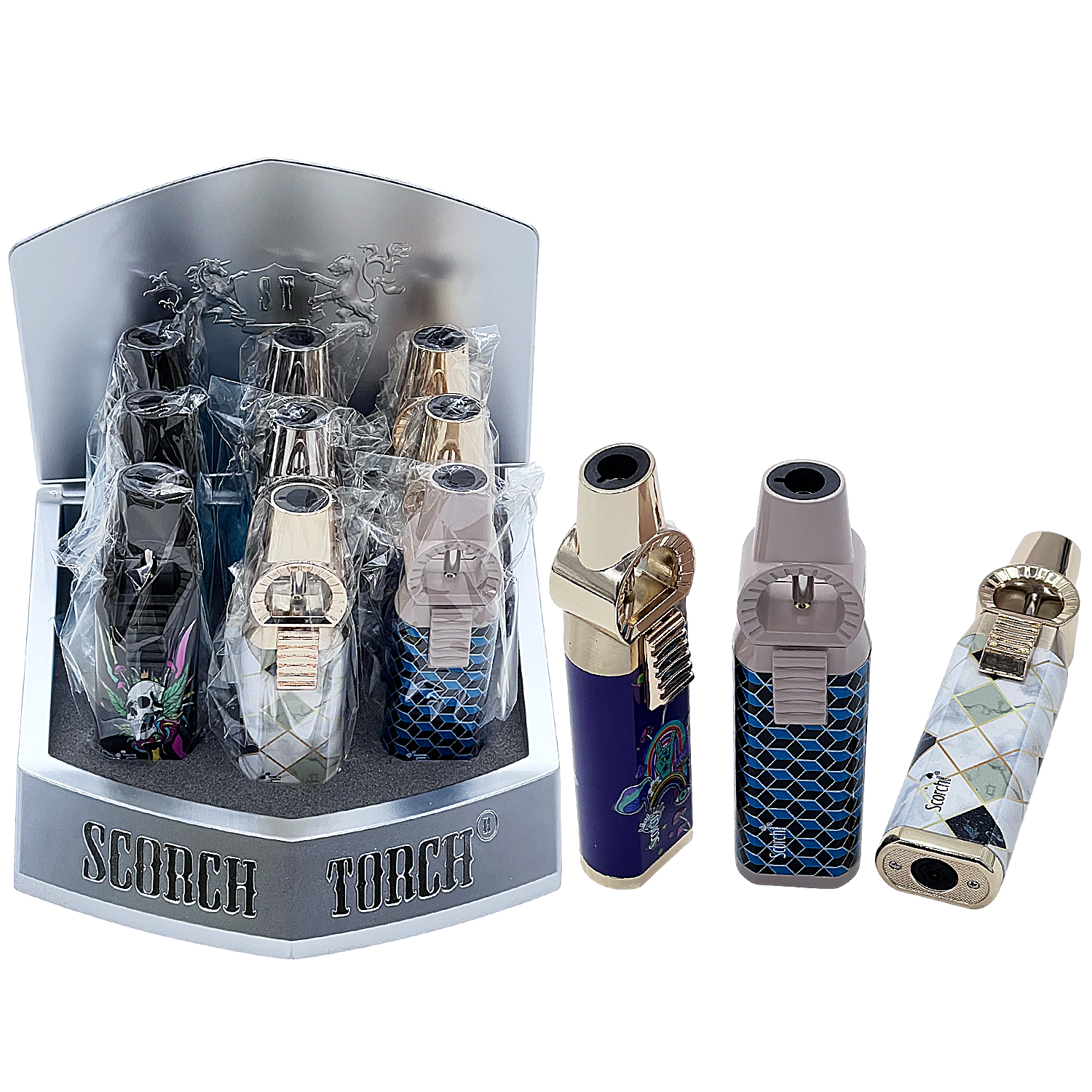 Scorch Powerful Single Flame Torch Lighter (61849-1) | 5 Inches | 9 Count Display product image