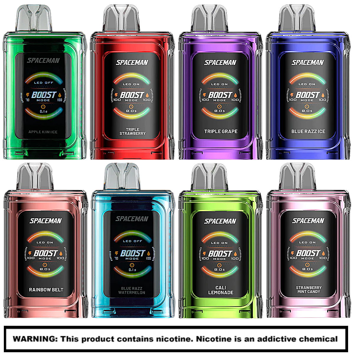 Spaceman Prism Disposables | 5% Nicotine | 20000 Puffs | 5 Count Display product image