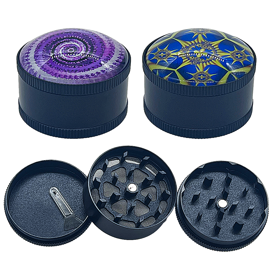Stallion Zinc Alloy 3D Design 3 Part Heavy Grinder | Assorted Colors product image