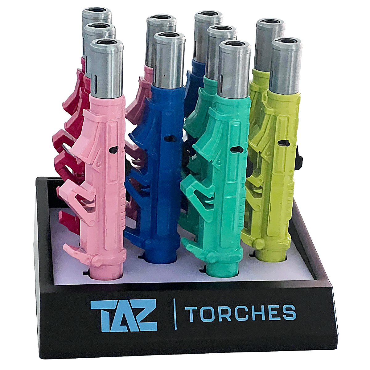 TAZ Colorful Gun Torch With Lighters (TT-77C) | 10 Count Display product image