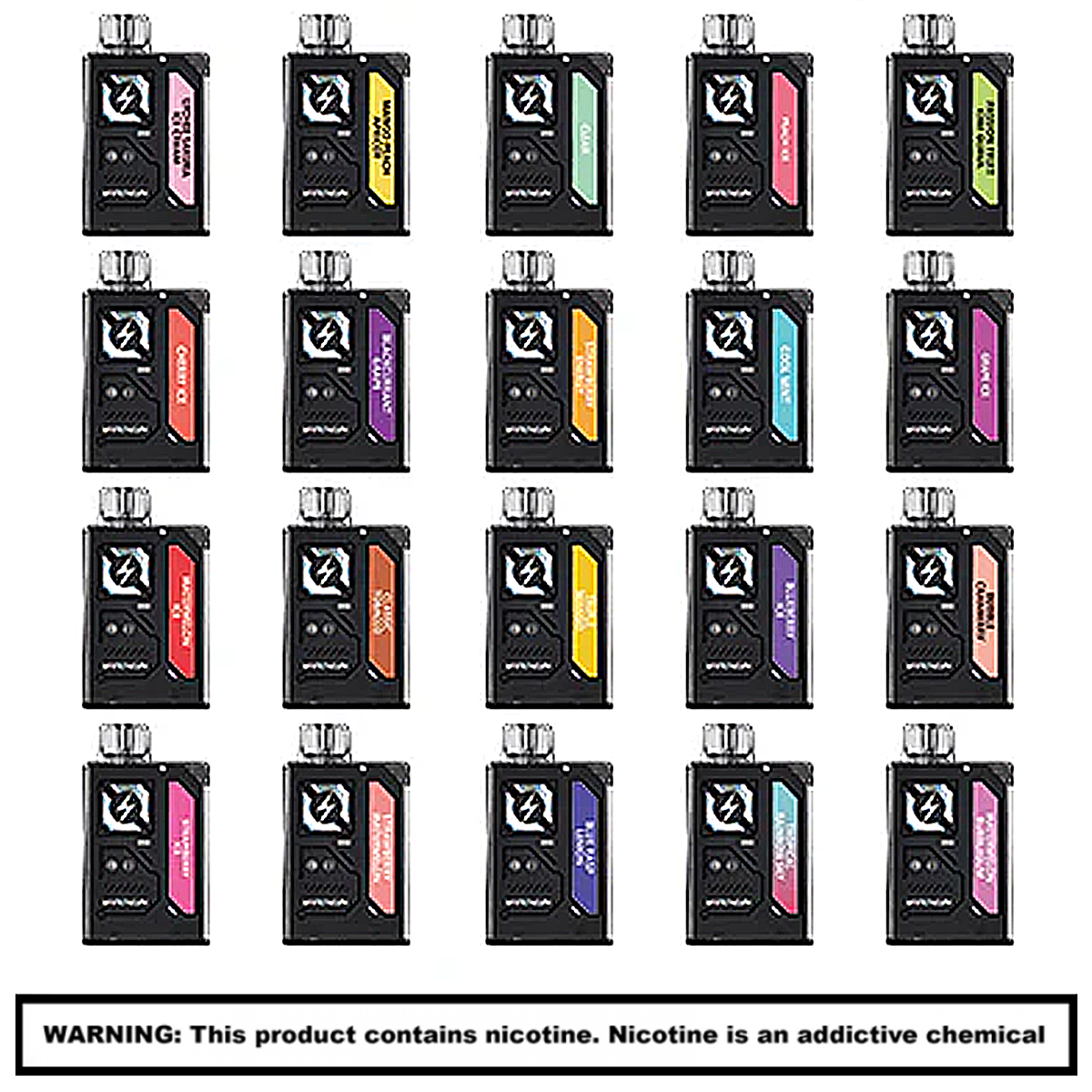 Vapengin Pluto Rechargable Disposables | 5% Nicotine | 7500 Puffs | 5 Count Display product image