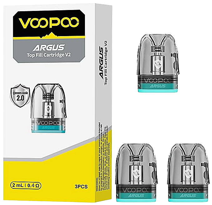 Voopoo Argus Top Fill V2 Cartridge 2ml | 3 Pack | 0.4ohm product image