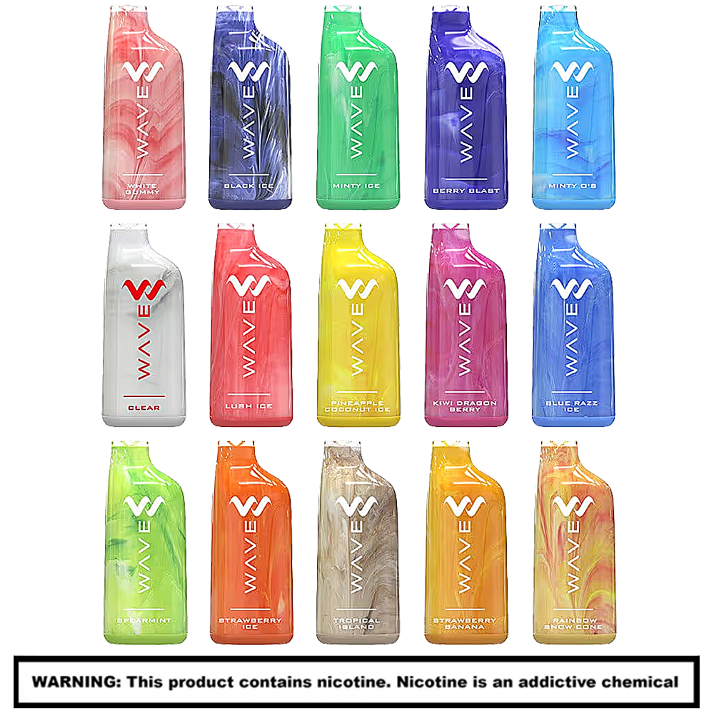 Wave Disposable | 8000 Puffs | 5% Nicotine | 5 Count Display product image