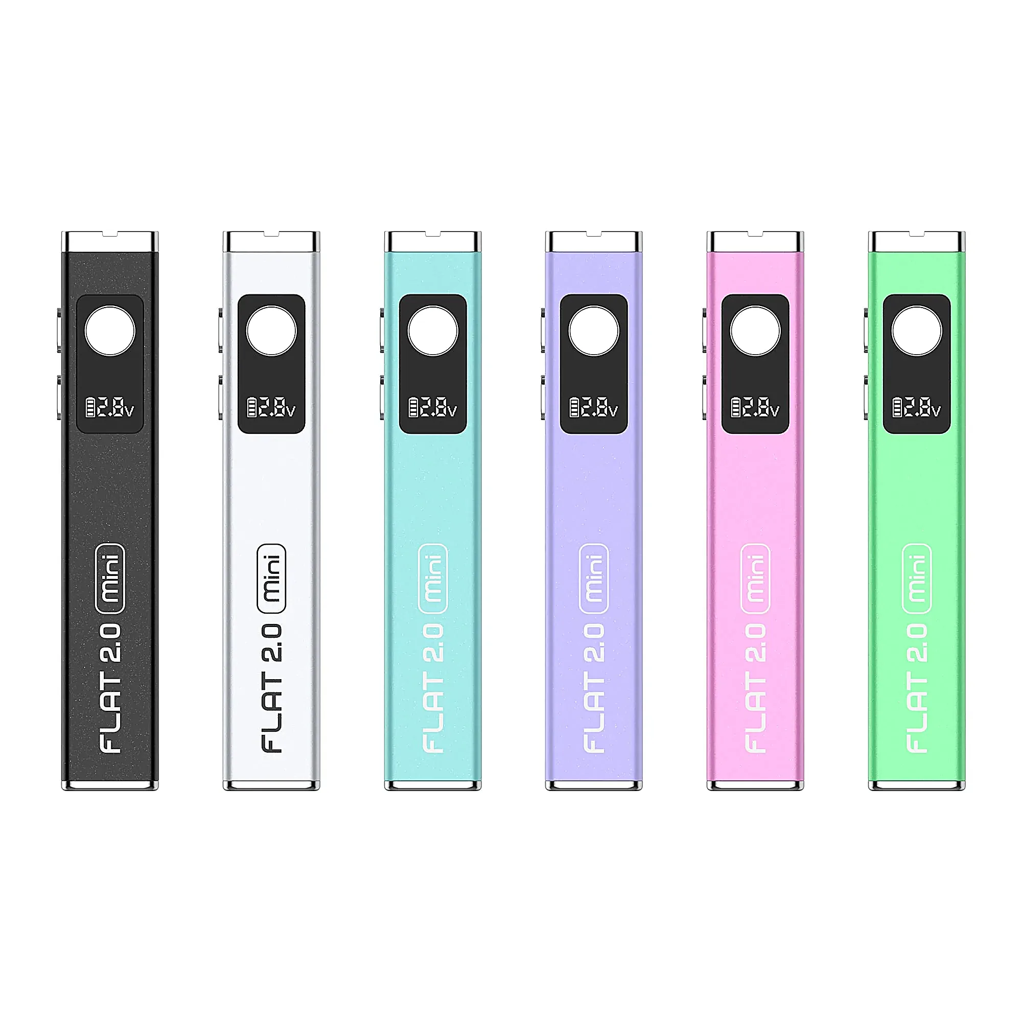 Yocan FLAT 2.0 MINI Stainless Steel 510 Thread Battery | 12 Count Display product image