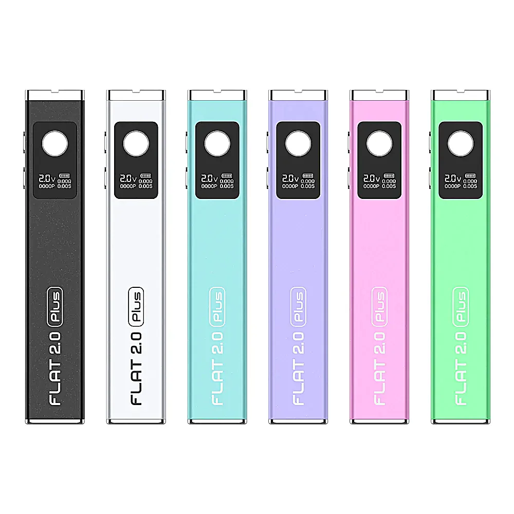 Yocan FLAT 2.0 PLUS Stainless Steel 510 Thread Battery | 12 Count Display product image
