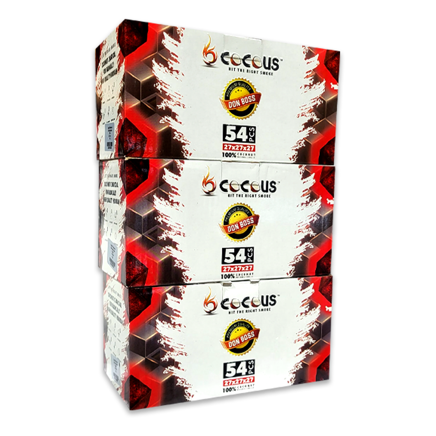 CocoUS Charcoal Don Boss Cubes 27mm | 54 Pack | 1Kg product image