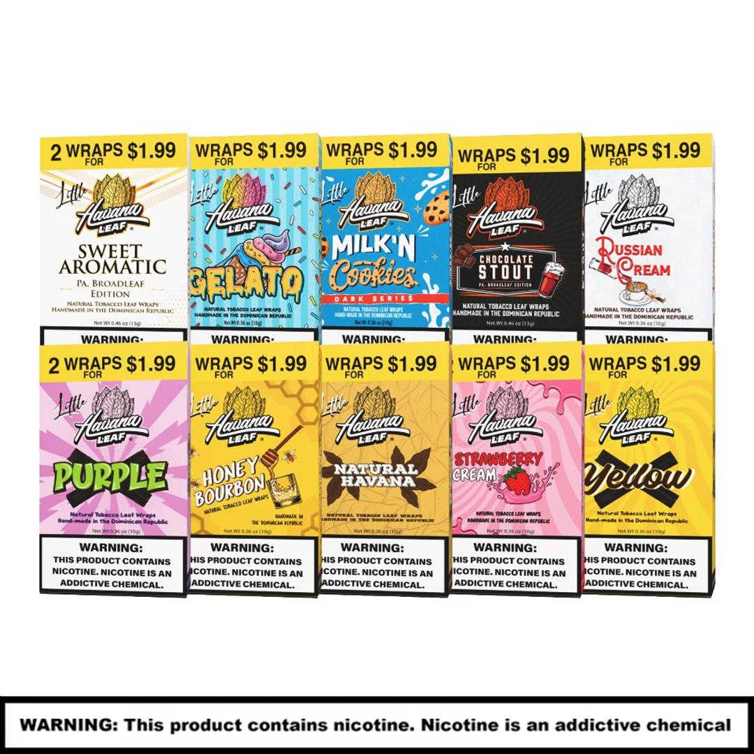 Little Havana Leaf Natural Tobacco Leaf Wraps | 2 For $1.99 | 2 Pack | 20 Count Box product image