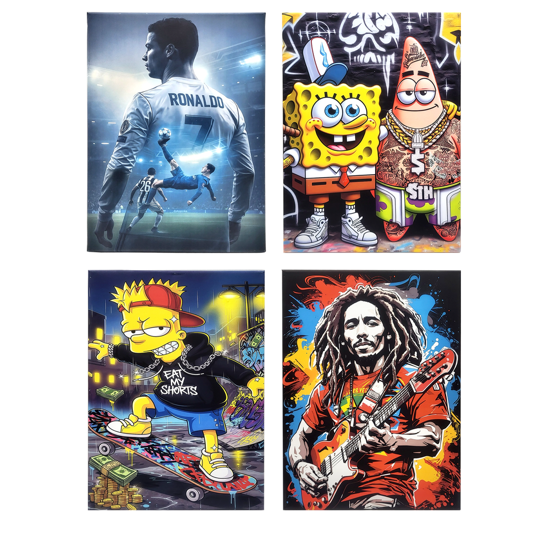 Mixed Designs Canvas Poster LED Frames | 15"x12" | Assorted Designs product image
