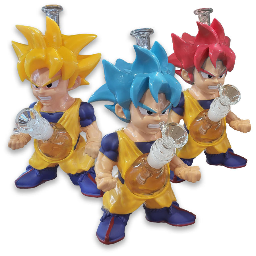 New Super Saiyan Silicone Waterpipe (WPST215) | 8 inches | Assorted Colors product image